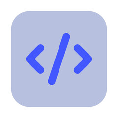 Stylized Code Icon for Web Development
