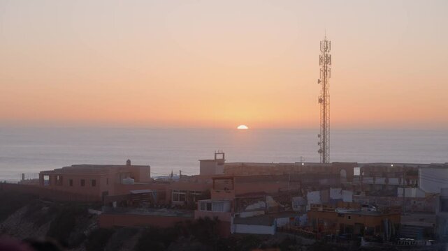 Imsouane, Morocco, sunset sea view