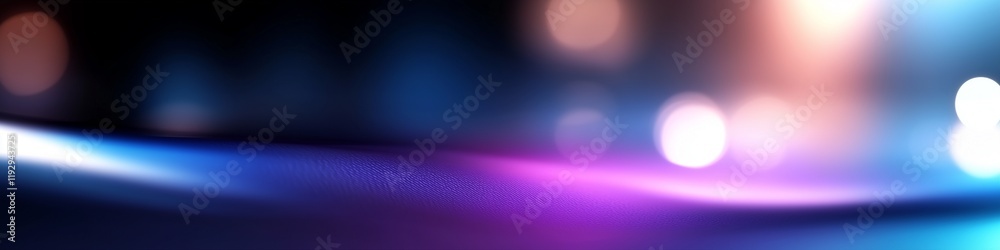 Poster light effects in abstract background with colorful bokeh and smooth gradients