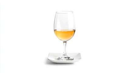 Glass of Wine Isolated on White Background. Generative AI