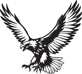 Fototapeta premium Majestic Eagle in Flight Silhouette