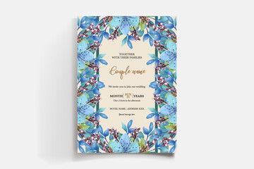Obraz premium floral bridal shower invitation templates