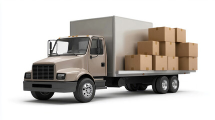 delivery truck with boxes 