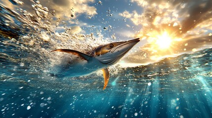 Obraz premium Fish Swimming in Clear Water