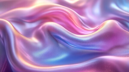 Obraz premium Shimmering Metallic Gradient Fabric with Smooth Textures. Generative AI