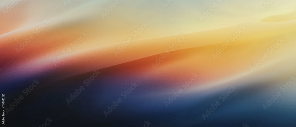Poster abstract background with smooth texture and colorful waves in warm and cool tones
