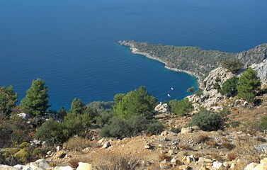 View of the Mediterranean Sea from the Lycian Way