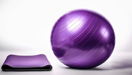 "The Perfect Balance: A Purple Stability Ball Illustration