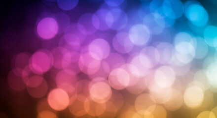 Fototapeta premium abstract blurred light beautiful bokeh effect, with soft, circular lights in a spectrum of pastel colors, including pinks, purples, and oranges. that can be used for cover decoration