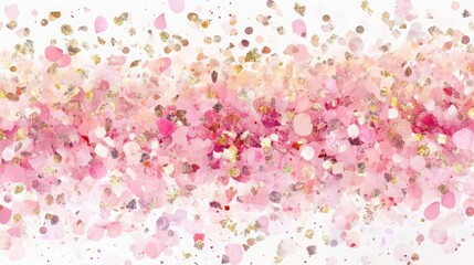 Obraz premium Abstract pink and gold watercolor background with glitter texture, modern art style