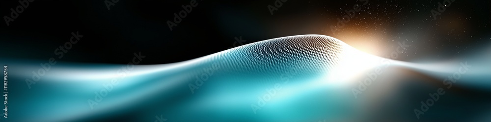 Poster wave abstract flowing design with dynamic light and smooth texture