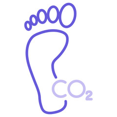 Carbon Footprint Icon