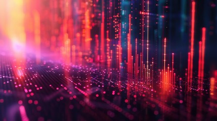 Fototapeta premium Insightful Financial Graph Illustrating Stock Market Trends with Multiple Line Charts for Investment Analysis