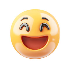 Fototapeta premium Cheerful Yellow Emoji Illustrating Joy and Positive Emotion