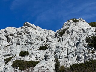 Limestone rocks and karst mountain landscape - Northern Velebit National Park, Croatia (Vapnenačke stijene i krški planinski krajolik - Nacionalni park Sjeverni Velebit, Hrvatska)
