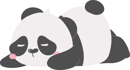 Adorable panda cub cartoon animal illustrations clipart © Natcha