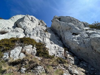 Limestone rocks and karst mountain landscape - Northern Velebit National Park, Croatia (Vapnenačke stijene i krški planinski krajolik - Nacionalni park Sjeverni Velebit, Hrvatska)