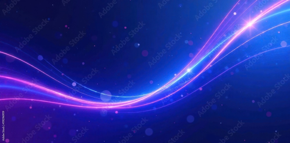 Poster Abstract blue-purple gradient swirls, modern design, smooth, subtle, texture