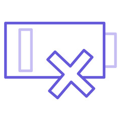Obraz premium No Battery Icon