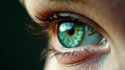 Fototapeta premium female green eye close up