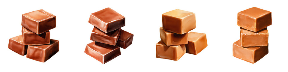 Hand-Painted Butter Blocks in Minimalistic Style