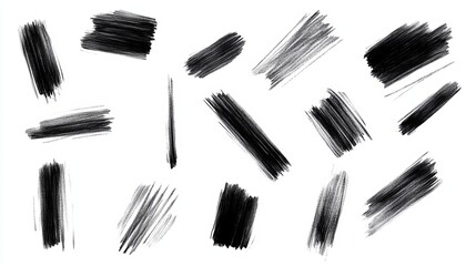 Freehand line drawings with pen hatching and chalk scribbles Includes handmade grunge textures and black ink strokes for abstract designs