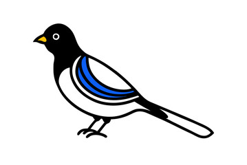 blue bird isolated on white background