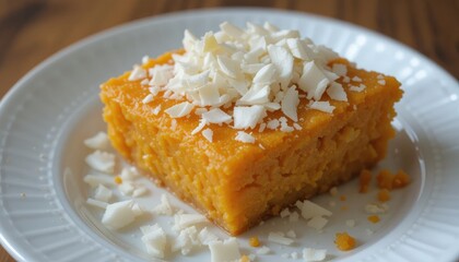 Delicious Sweet Potato Dessert in Glass Bowl with Crumble Topping