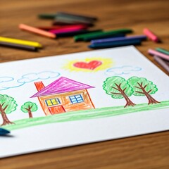 Stacked colorful toys on a light surface with space for text. Ideal for charity campaigns and child-focused initiatives.