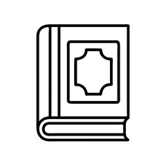 vintage book cover icon, vintage book cover line art - simple line art of vintage book cover, perfect for vintage book cover logos and icons and themed design