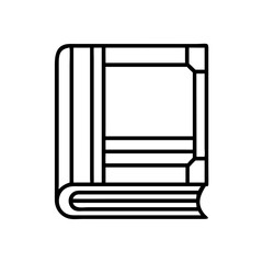 antique book spine icon, antique book spine line art - simple line art of antique book spine, perfect for antique book spine logos and icons and themed design