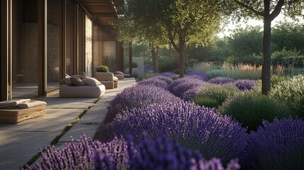 The scent of lavender filling the air, calming the senses and creating a sanctuary for mental rest and rejuvenation.