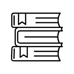 books with bookmarks peeking out icon