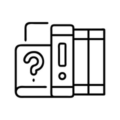 books with different genres mystery fantasy icon
