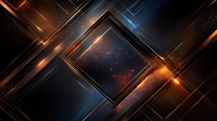 Modern Geometric Decorative Art with Dynamic Lines and Borders in Vibrant Colors for Abstract Backgrounds