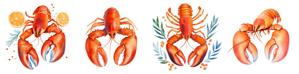 Artistic Lobster Arrangement with Claws and Citrus