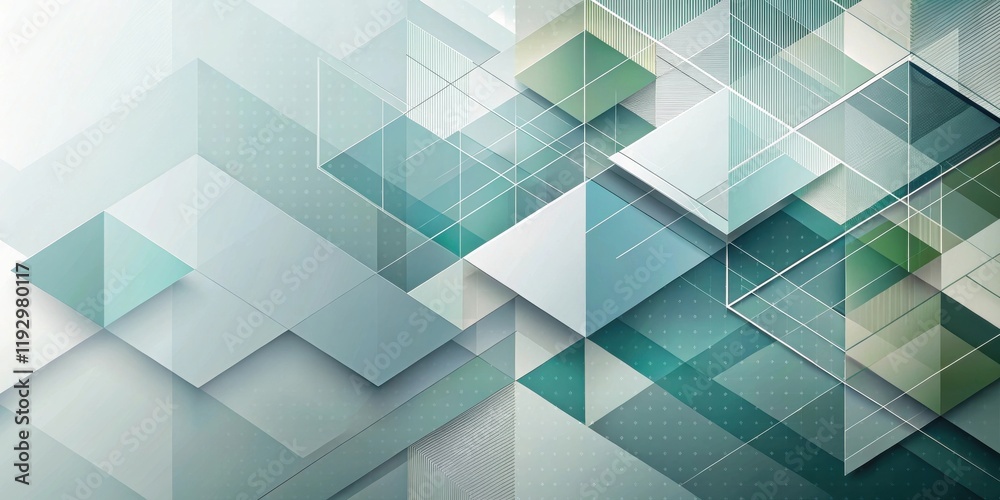 Leinwandbilder abstract geometric pattern of interlocking cubes and triangles
