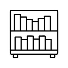 library aisle icon, library aisle line art - simple line art of library aisle, perfect for library aisle logos and icons and themed design