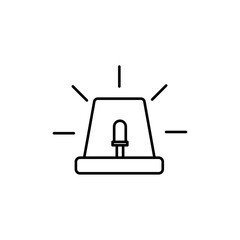 Ambulance siren icon linear logo isolated