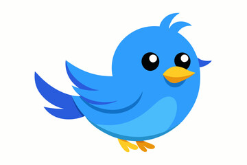 blue bird with a sign