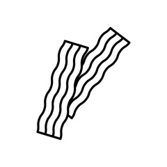 Bacon icon linear logo isolated