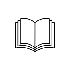 Book icon linear logo isolated