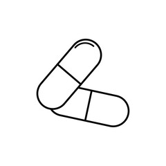 Capsule icon linear logo isolated