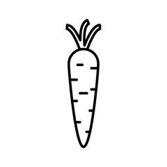 Carrot icon linear logo isolated