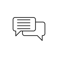 Chat icon linear logo isolated