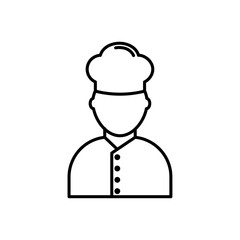 Chef icon linear logo isolated