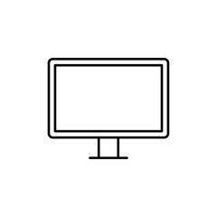 Computer icon linear logo isolated