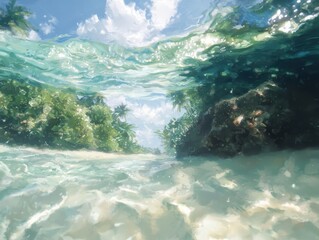 Tropical paradise adventure underwater reefs ocean scenic view vibrant nature experience