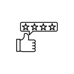 Customer feedback icon linear logo isolated