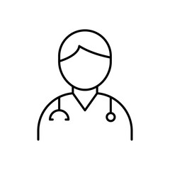 Doctor icon linear logo isolated
